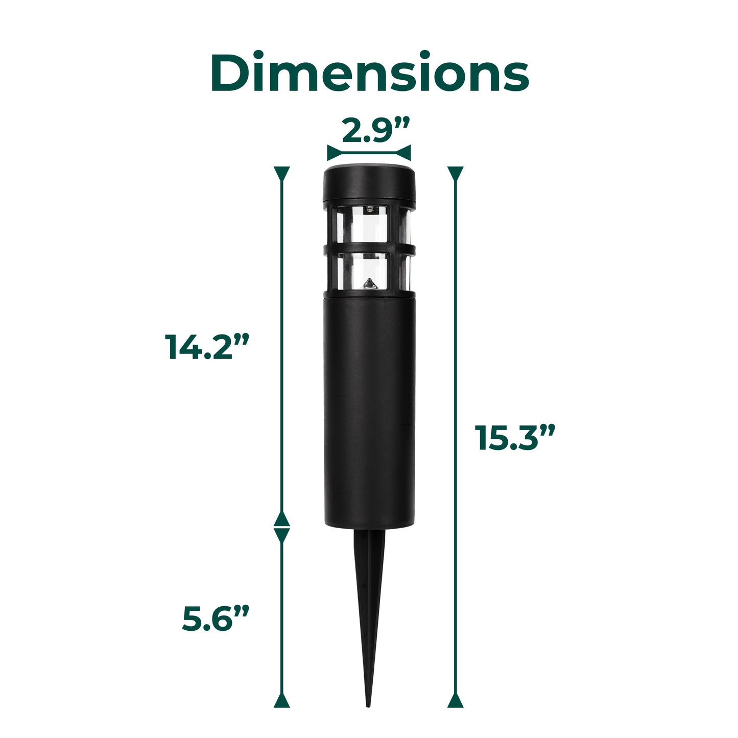 Solar Cylinder Bollard Lights – Small (4-pack)