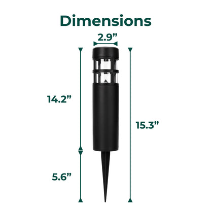 Solar Cylinder Bollard Lights – Small (4-pack)