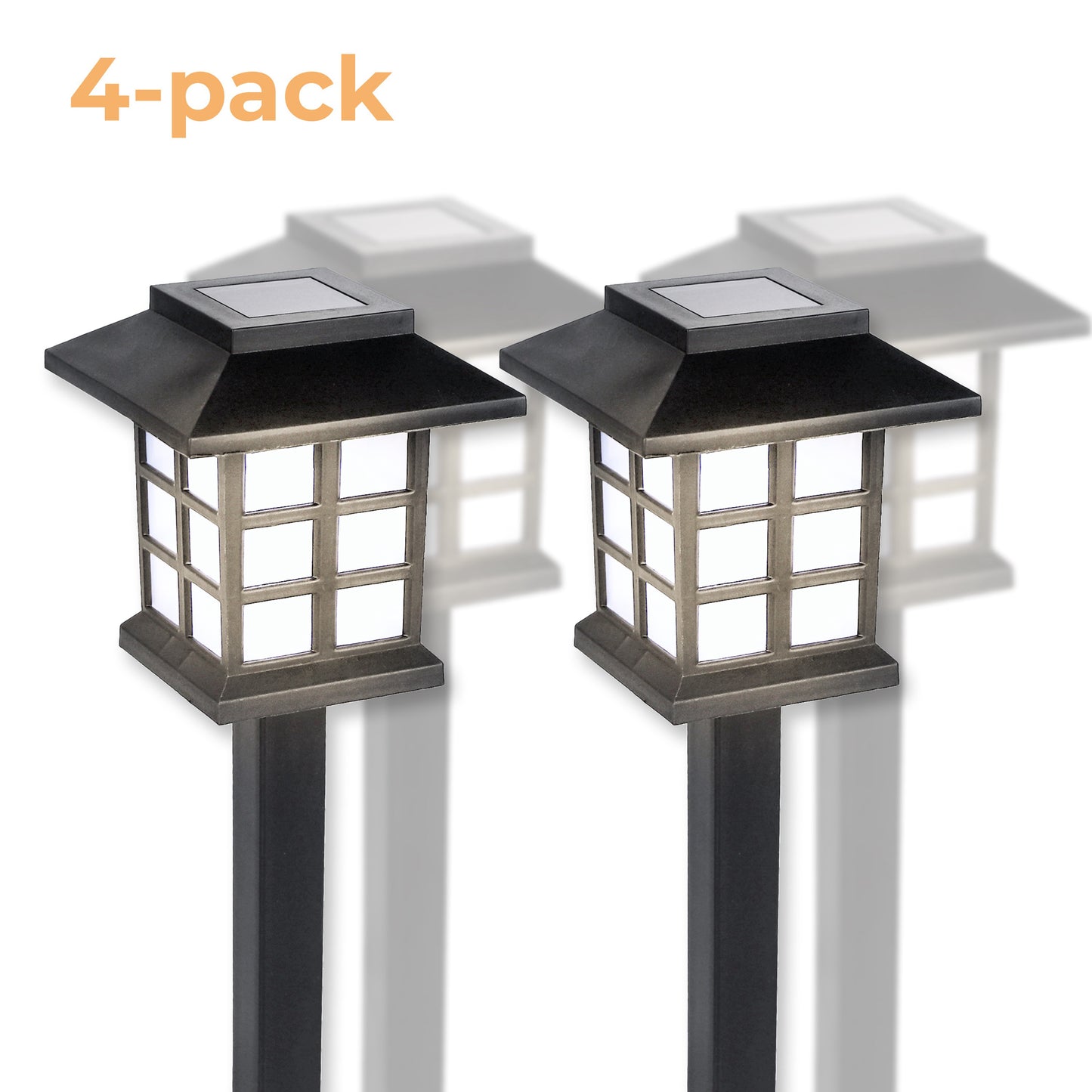 Solar Classic Pathway Lights – Lantern Style (4-Pack)