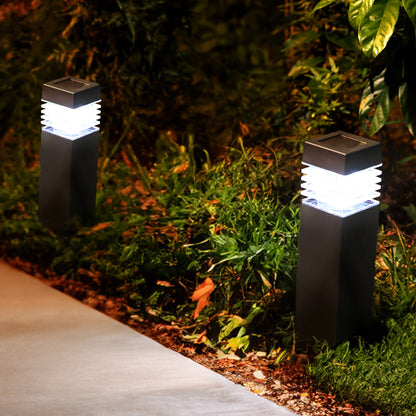 Solar Square Bollard Pathway Lights – Small (4-pack)