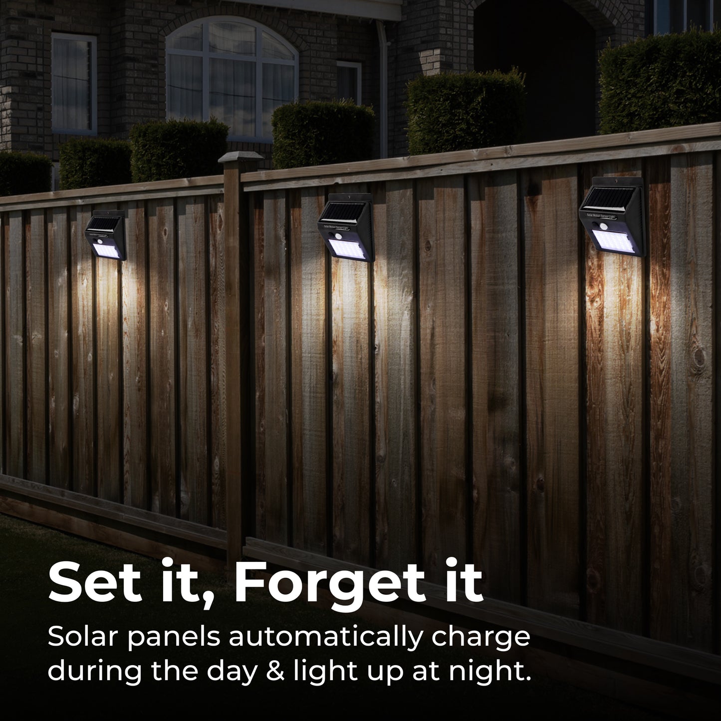 Solar Security Wall Lights with Motion Sensor – Small (4-pack)