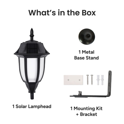 Solar Classic Wall Light with Wall Mount (Dual Lighting Modes)