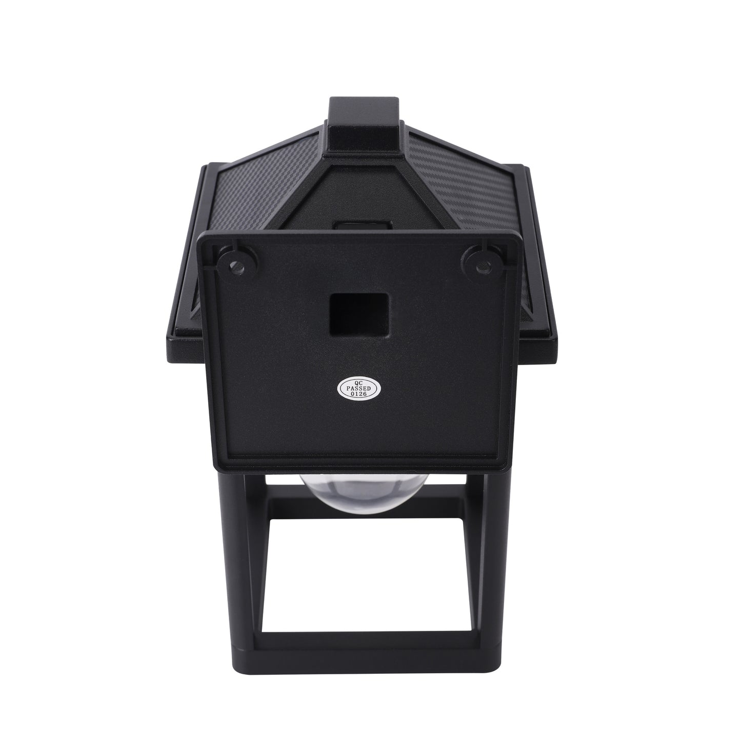 Outdoor Solar Pagoda Aluminum Motion Sensor Wall Sconce with Motion Sensor & Carbon Trim