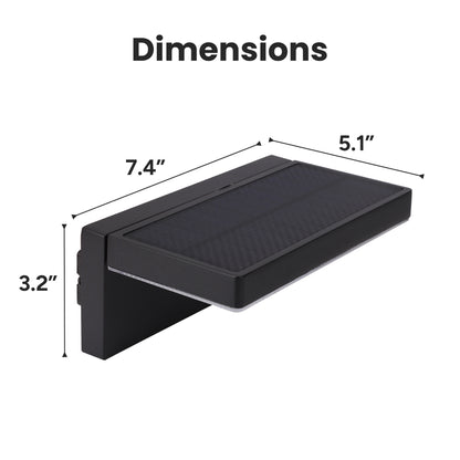 Outdoor Solar Aluminum Wall Sconce with Motion Sensor & LED Lightbar