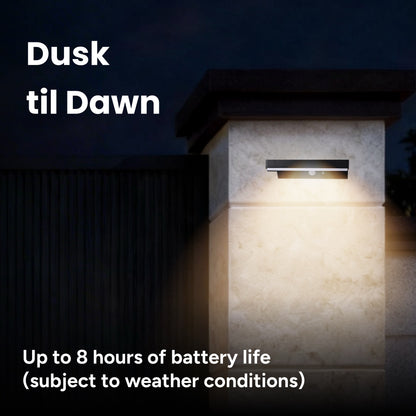 Outdoor Solar Aluminum Wall and Fence Light with Motion Sensor