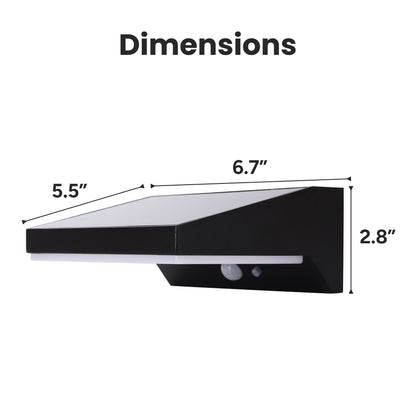 Outdoor Solar Aluminum Wall and Fence Light with Motion Sensor