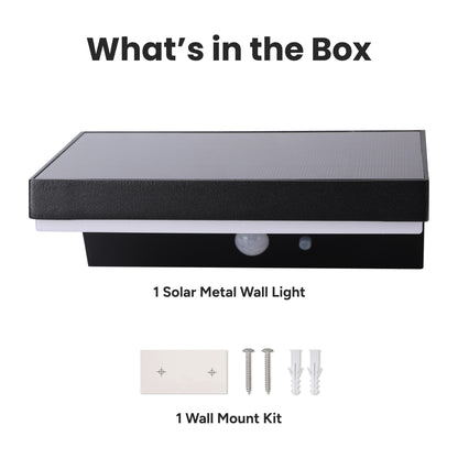 Outdoor Solar Aluminum Wall and Fence Light with Motion Sensor