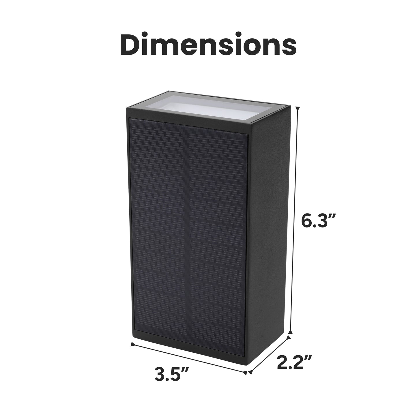 Outdoor Solar Aluminum Wall and Fence Light with Dual-Direction LED
