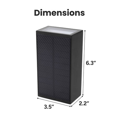 Outdoor Solar Aluminum Wall and Fence Light with Dual-Direction LED