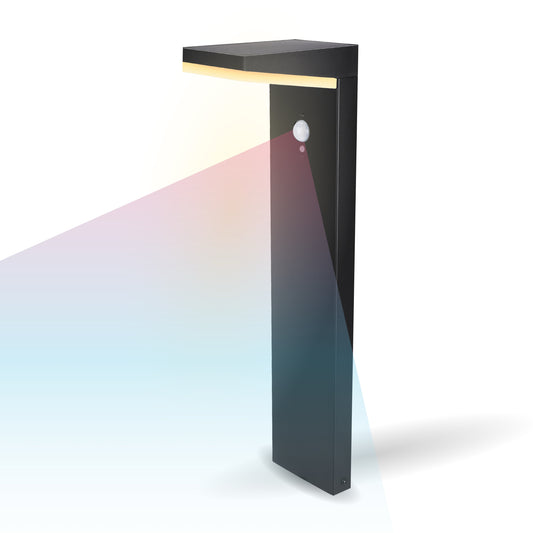 Outdoor Solar Aluminum L-Shaped Pathway Light with Motion Sensor