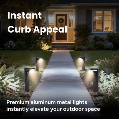 Outdoor Solar Aluminum L-Shaped Pathway Light with Motion Sensor