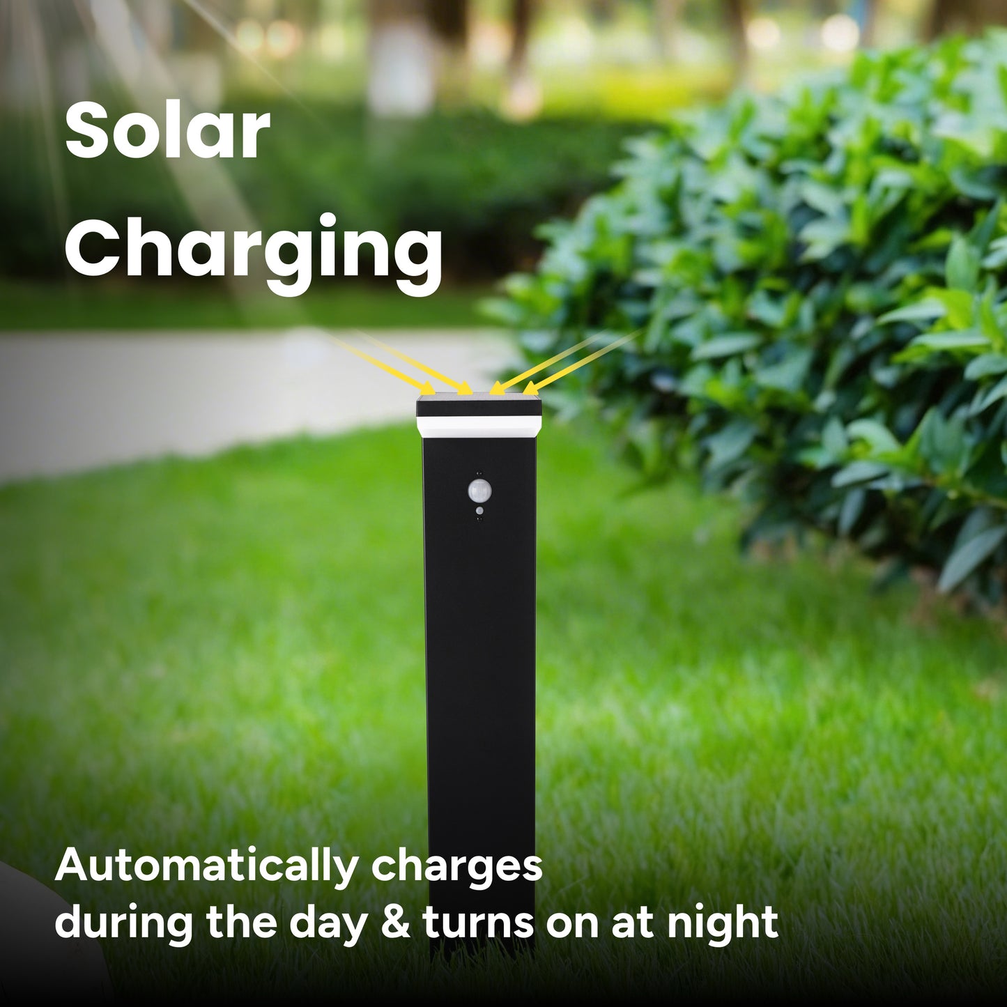 Outdoor Solar Aluminum L-Shaped Pathway Light with Motion Sensor