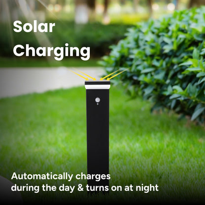 Outdoor Solar Aluminum L-Shaped Pathway Light with Motion Sensor