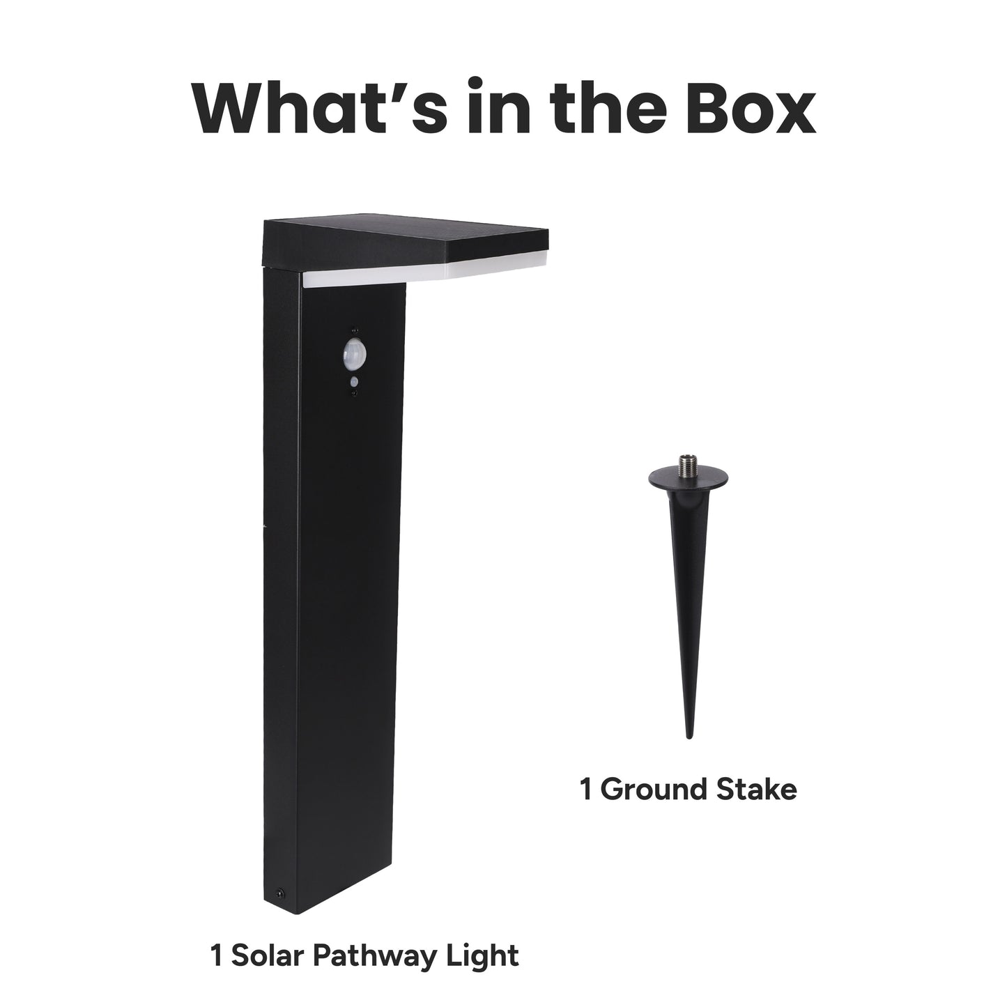 Outdoor Solar Aluminum L-Shaped Pathway Light with Motion Sensor