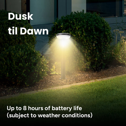 Outdoor Solar Aluminum Round Pathway Light with Motion Detection