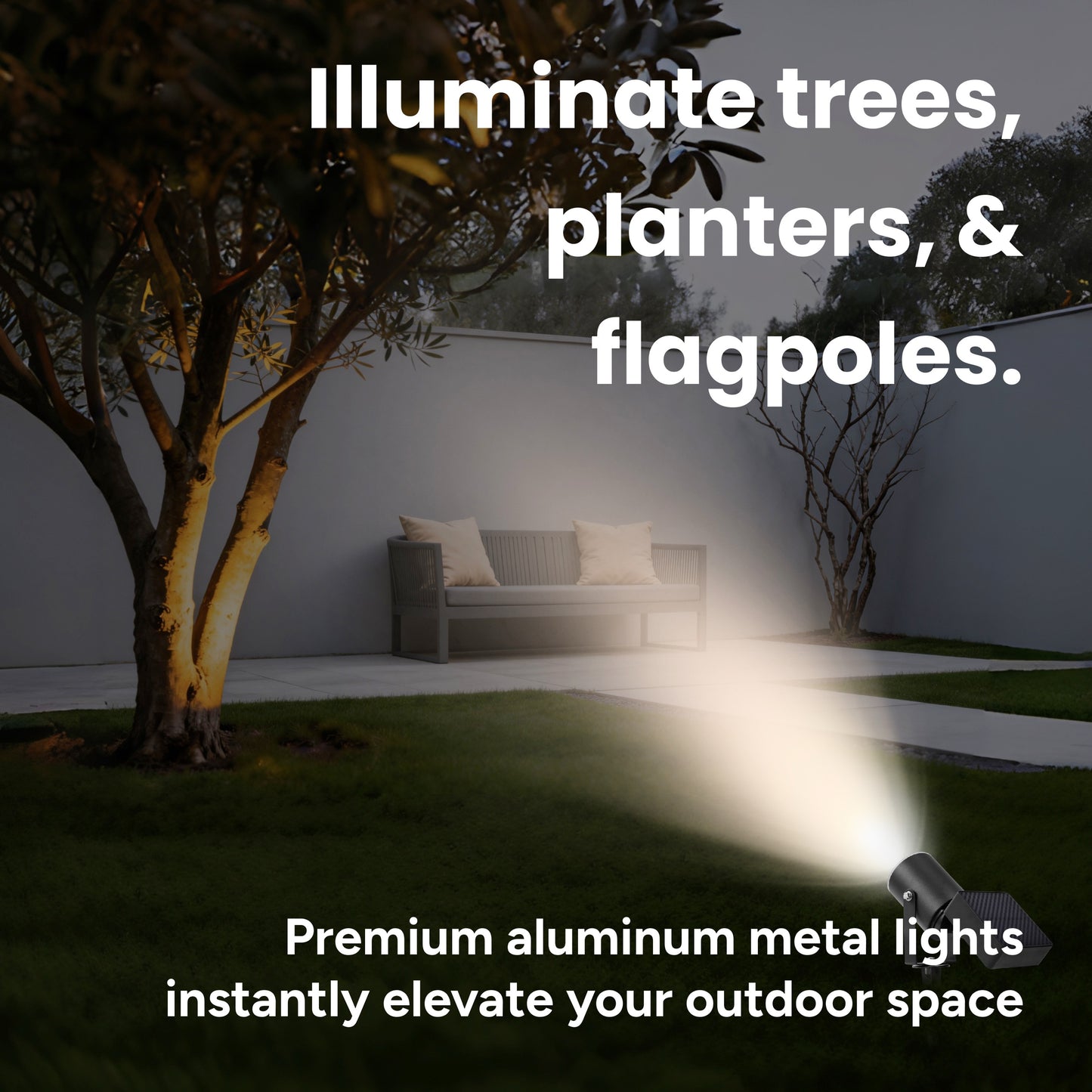 Outdoor Solar Aluminum Landscape LED Spotlight