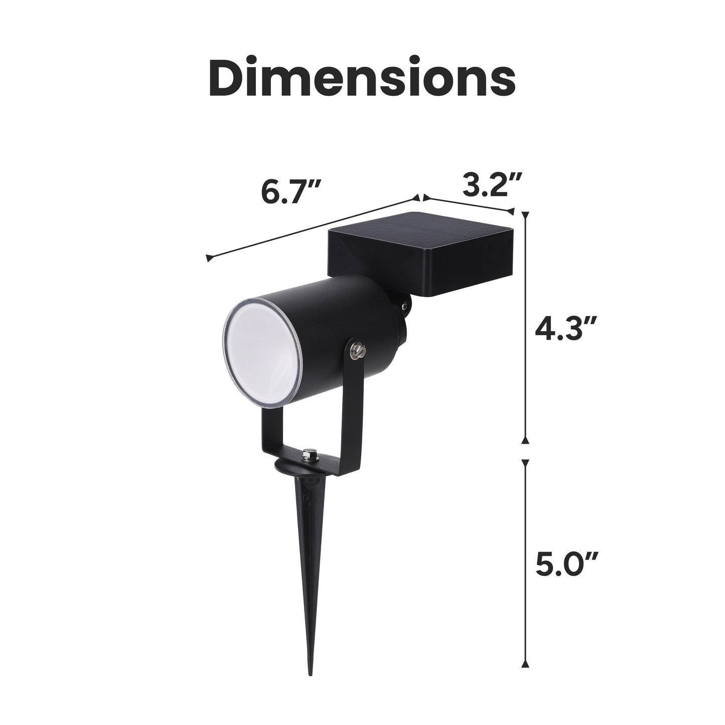 Outdoor Solar Aluminum Landscape LED Spotlight