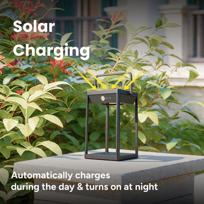 Solar Premium Medium Metal Lantern w/ USB Charging
