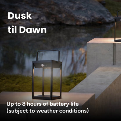 Solar Premium Medium Metal Lantern w/ USB Charging