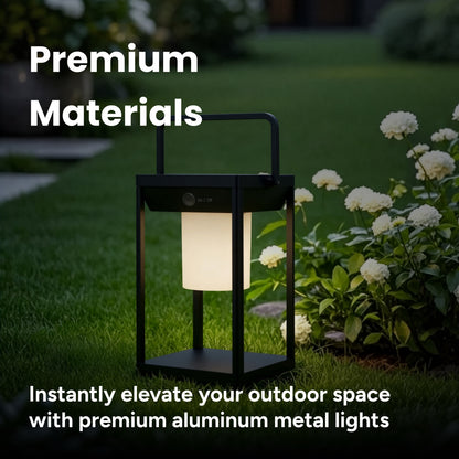 Solar Premium Medium Metal LED Core Lantern w/ USB Charging