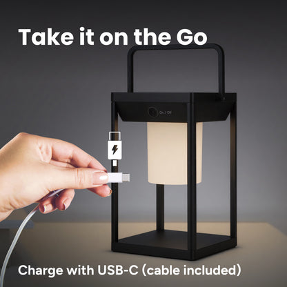 Solar Premium Medium Metal LED Core Lantern w/ USB Charging