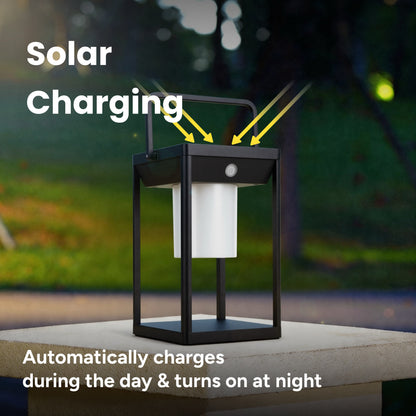 Solar Premium Medium Metal LED Core Lantern w/ USB Charging