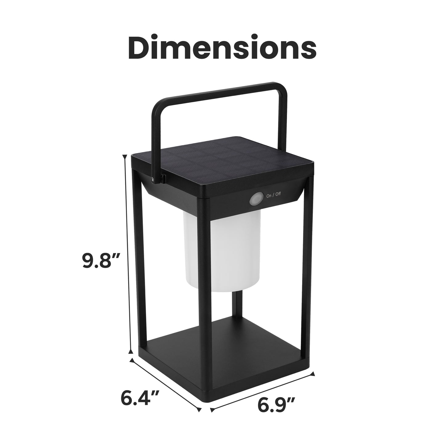 Solar Premium Medium Metal LED Core Lantern w/ USB Charging