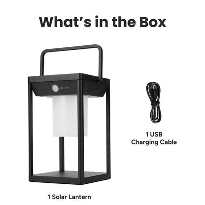 Solar Premium Medium Metal LED Core Lantern w/ USB Charging