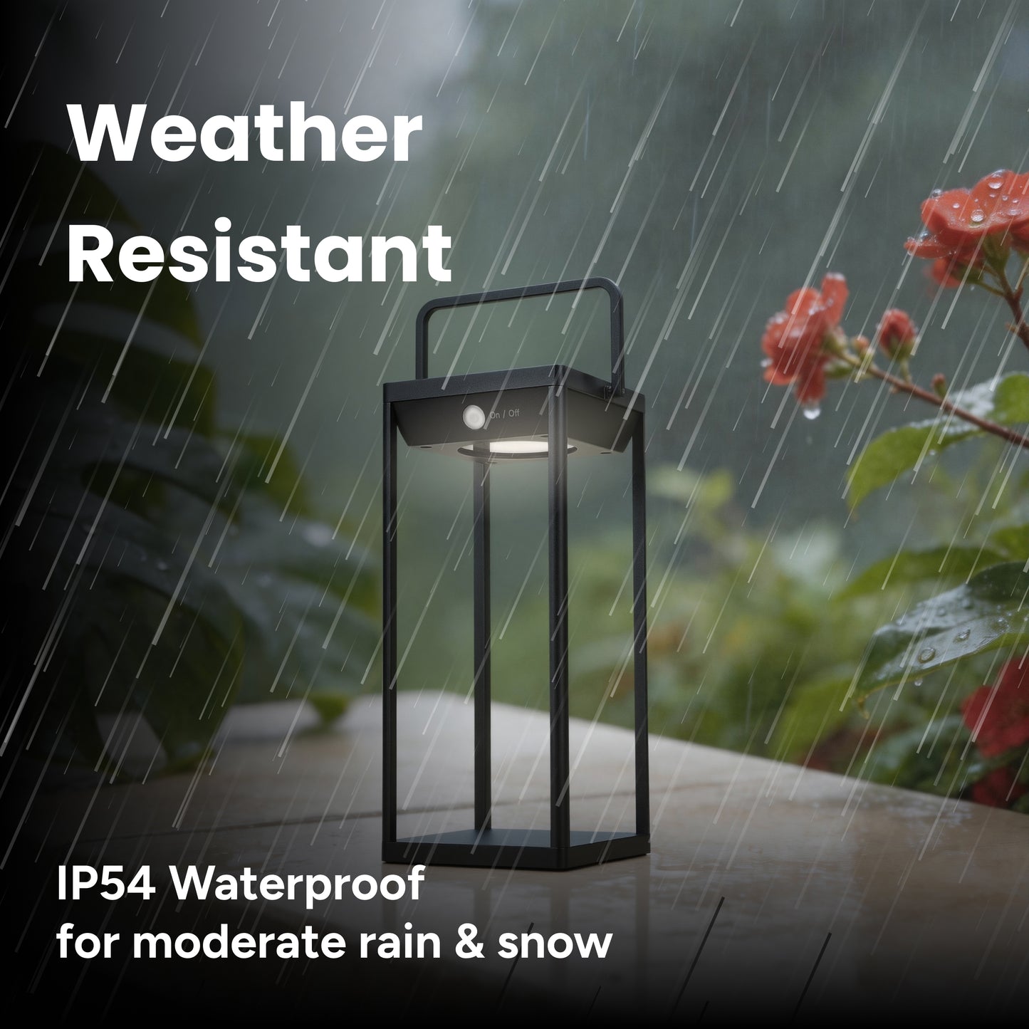 Solar Premium Large Metal Lantern w/ USB Charging