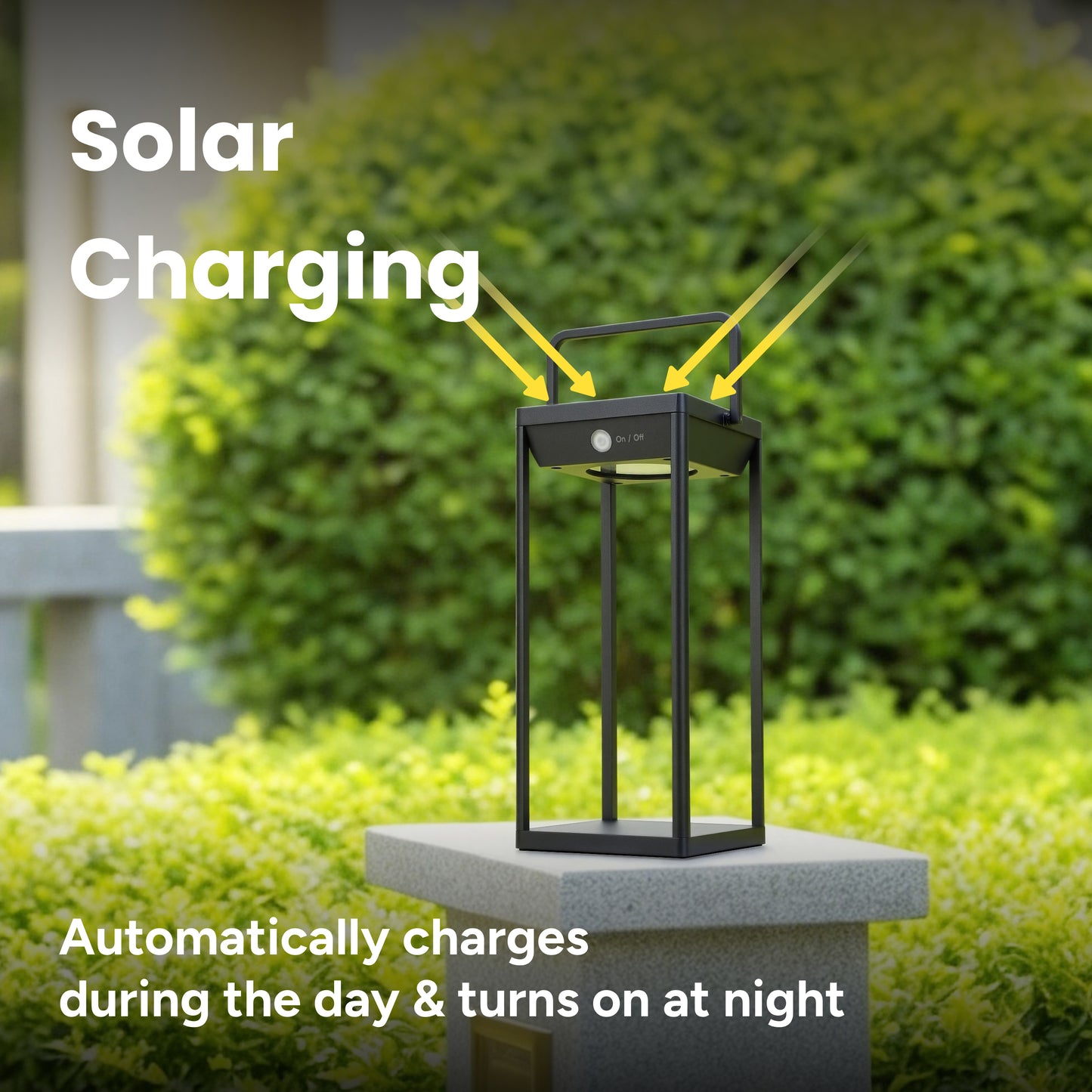 Solar Premium Large Metal Lantern w/ USB Charging