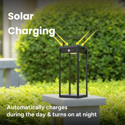 Solar Premium Large Metal Lantern w/ USB Charging