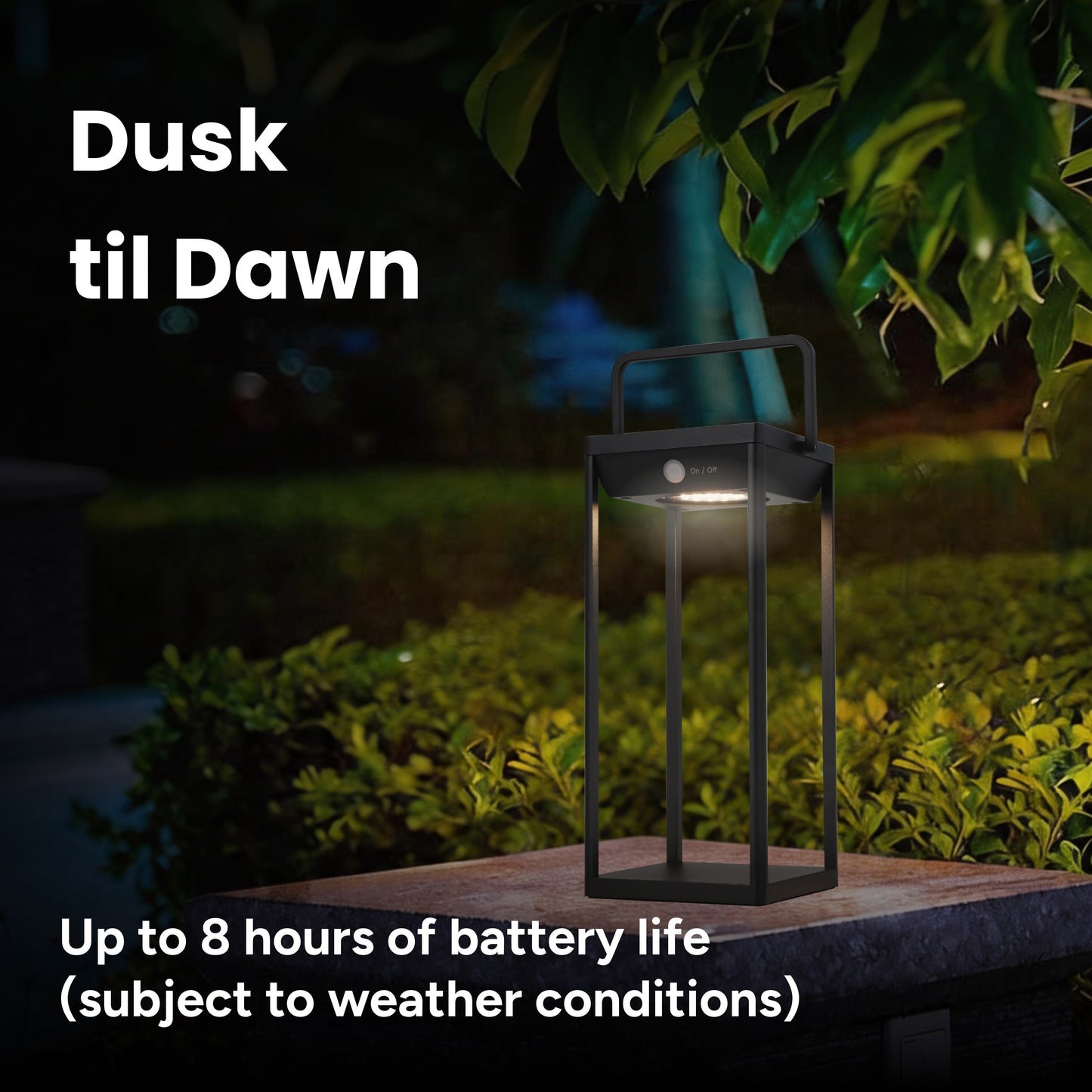 Solar Premium Large Metal Lantern w/ USB Charging