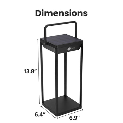 Solar Premium Large Metal Lantern w/ USB Charging