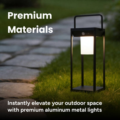 Solar Premium Large Metal LED Core Lantern w/ USB Charging