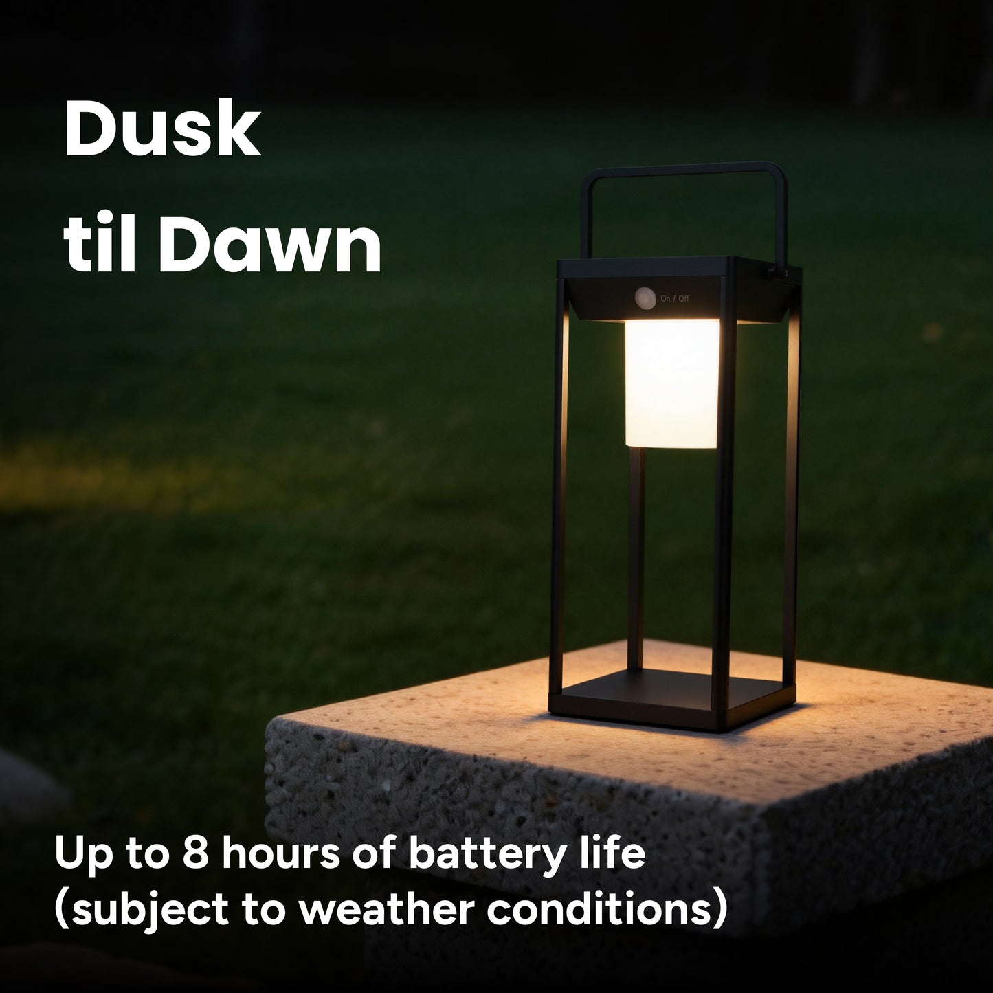 Solar Premium Large Metal LED Core Lantern w/ USB Charging
