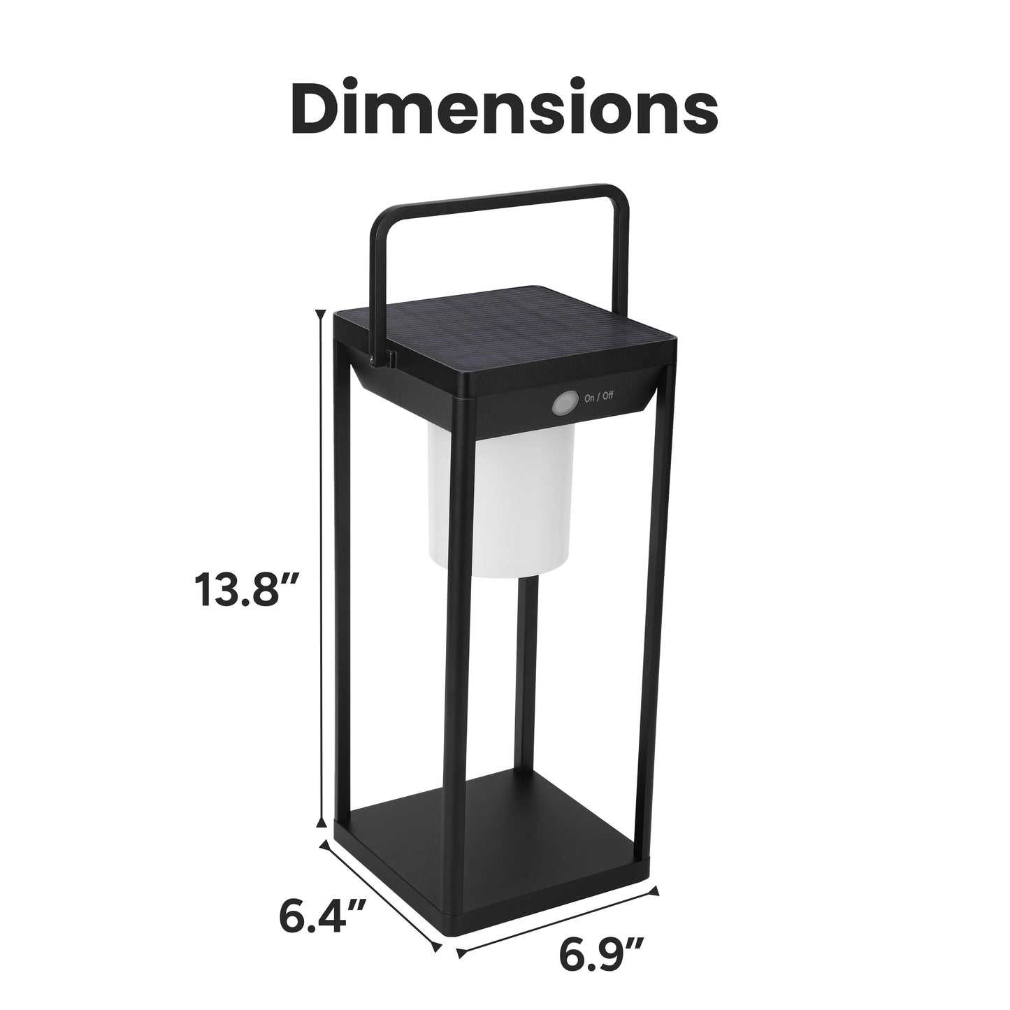 Solar Premium Large Metal LED Core Lantern w/ USB Charging