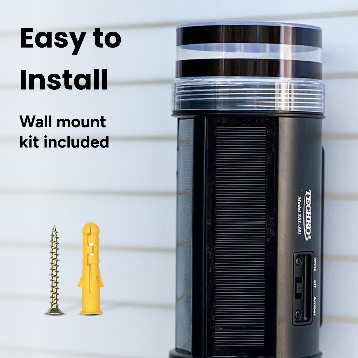 Solar Cylinder Wall Light (Single Direction)