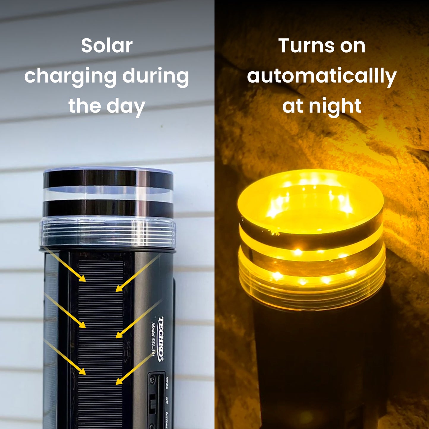 Solar Cylinder Wall Light (Single Direction)