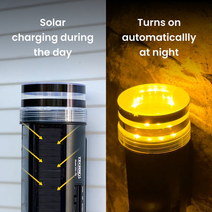 Solar Cylinder Wall Light (Single Direction)