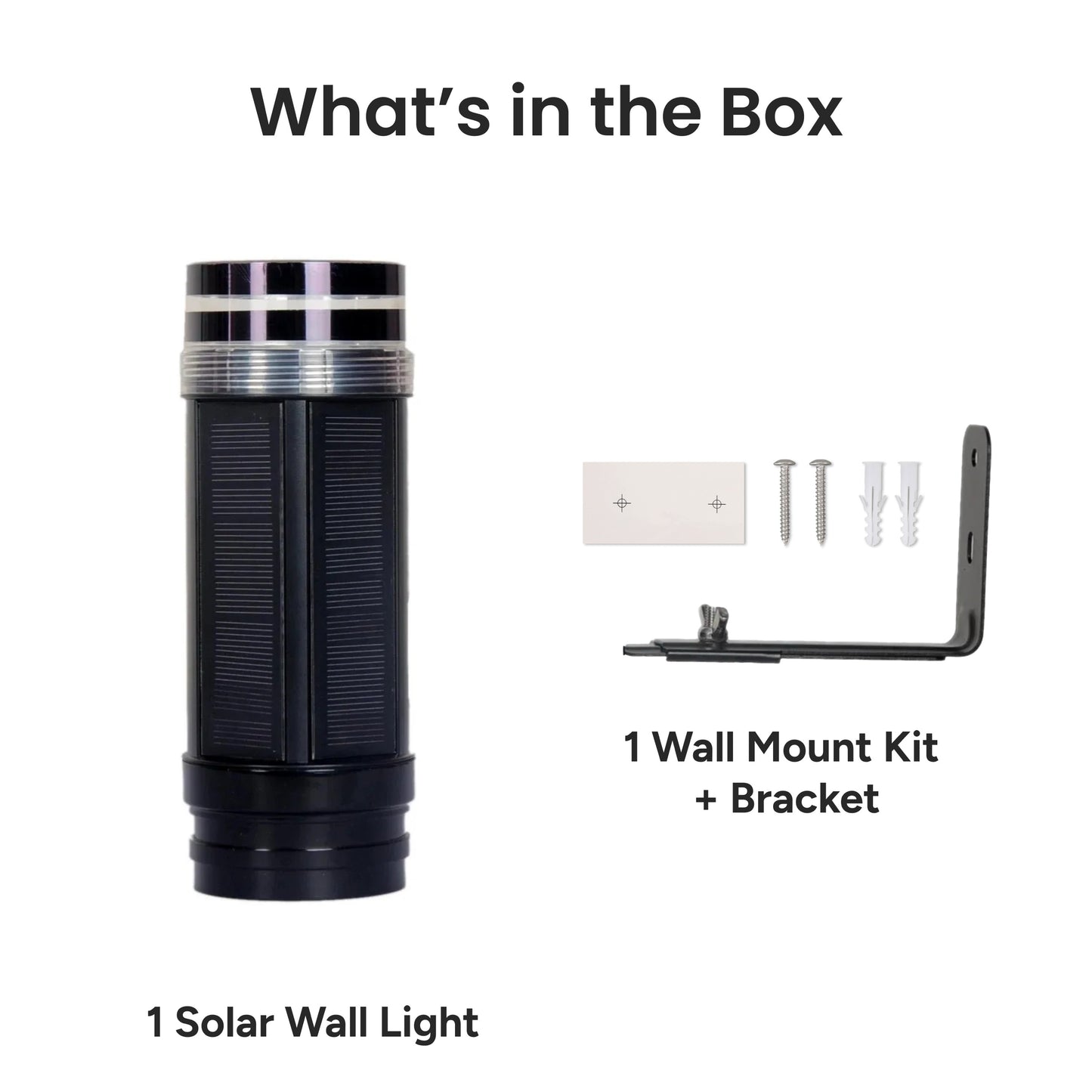 Solar Cylinder Wall Light (Single Direction)