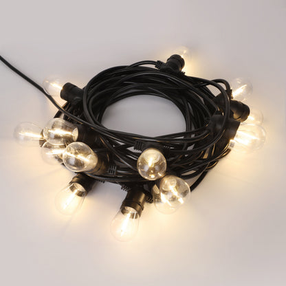 Outdoor Patio 15-Bulb LED String Lights - 48ft