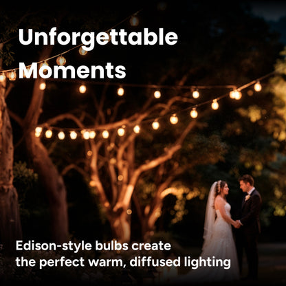 Outdoor Patio 15-Bulb LED String Lights - 48ft