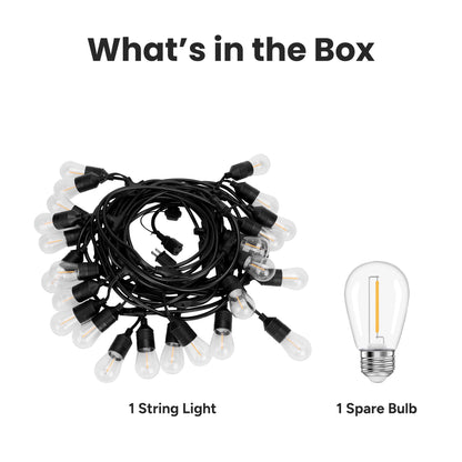 Outdoor Patio 24-Bulb LED String Lights - 48ft