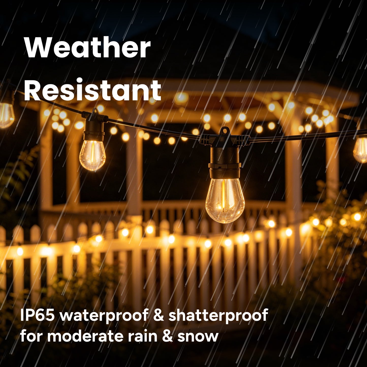 Solar 10-Bulb LED String Lights - 29ft w/ USB Charging