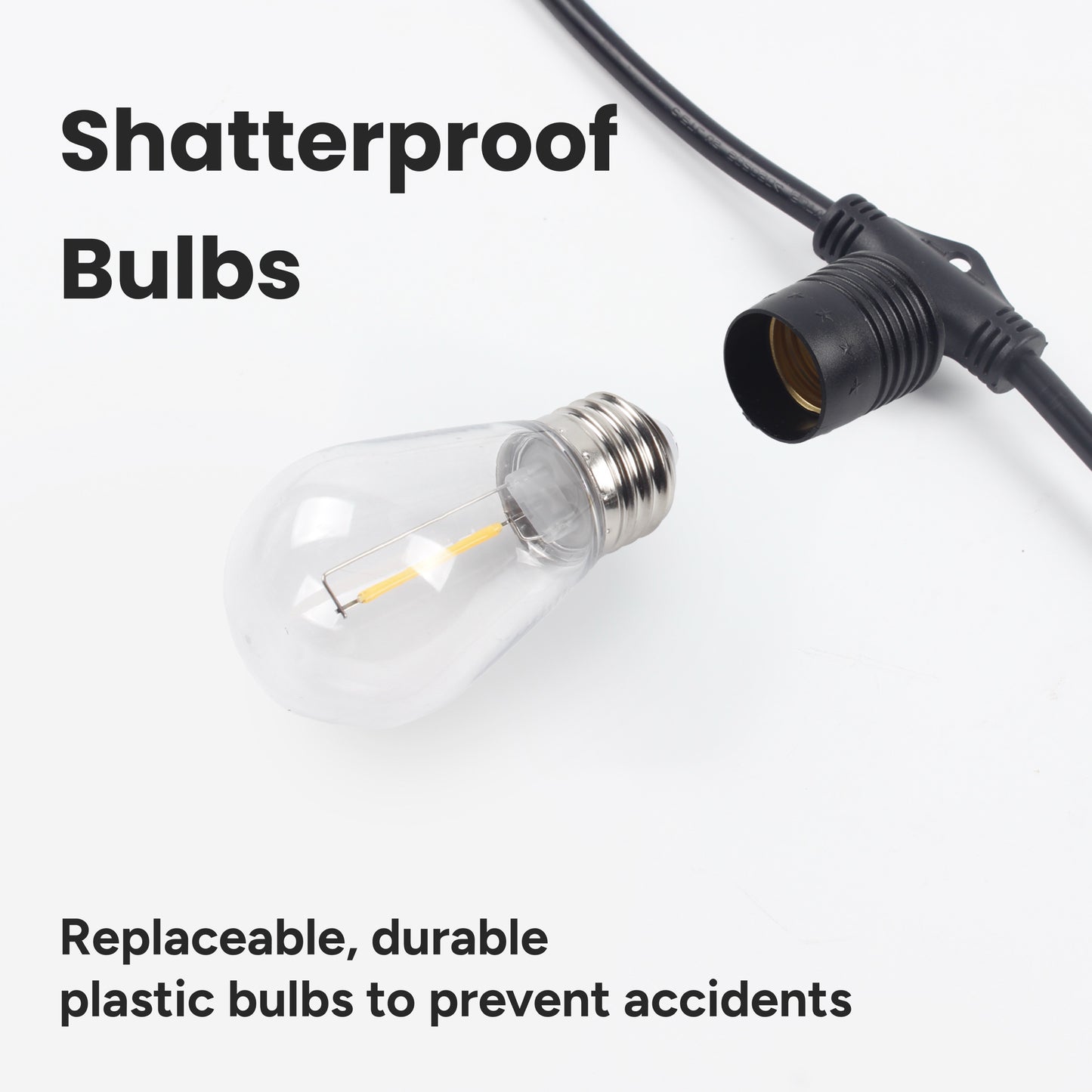 Solar 10-Bulb LED String Lights - 29ft w/ USB Charging