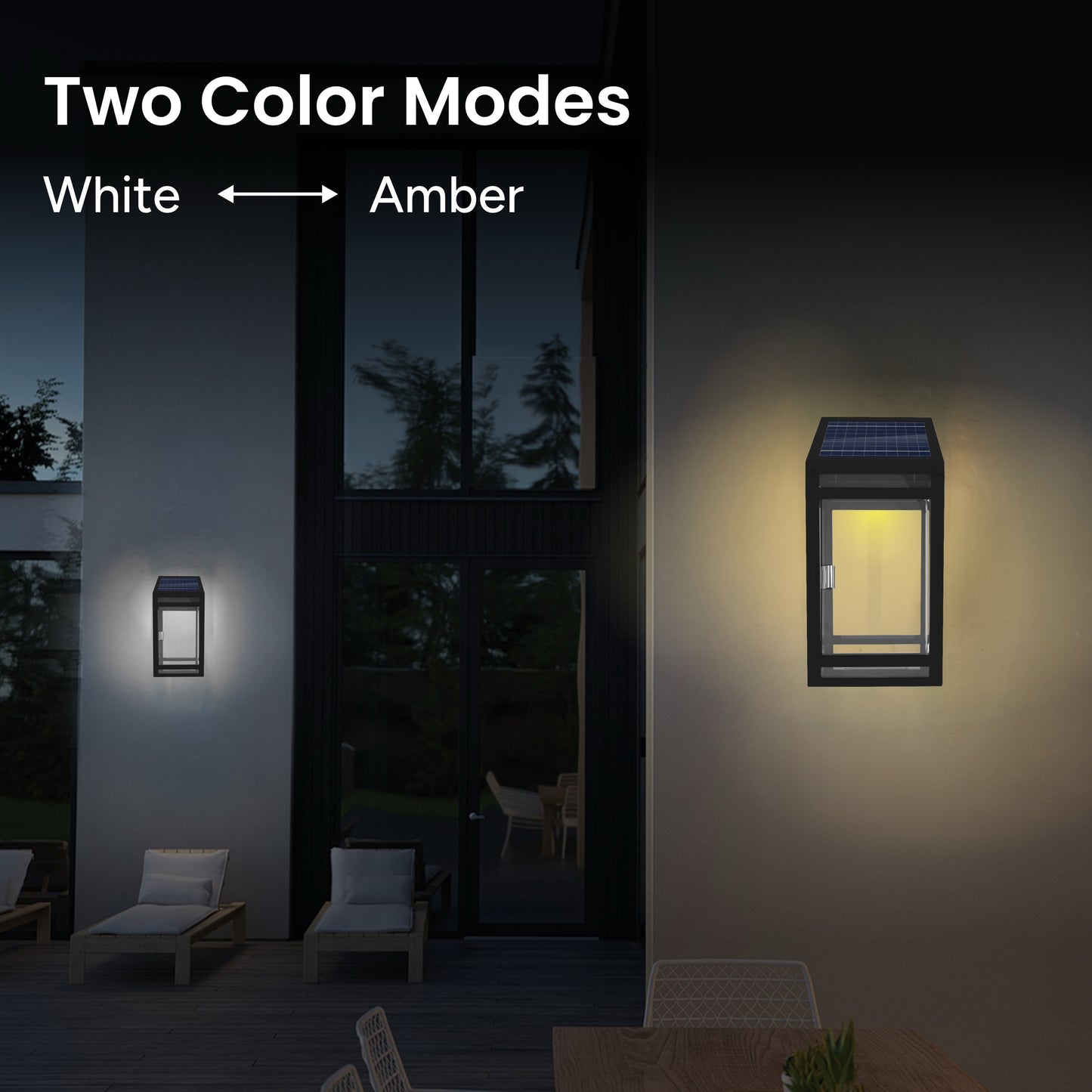 Solar Wall Lantern Model (Clear Panel)