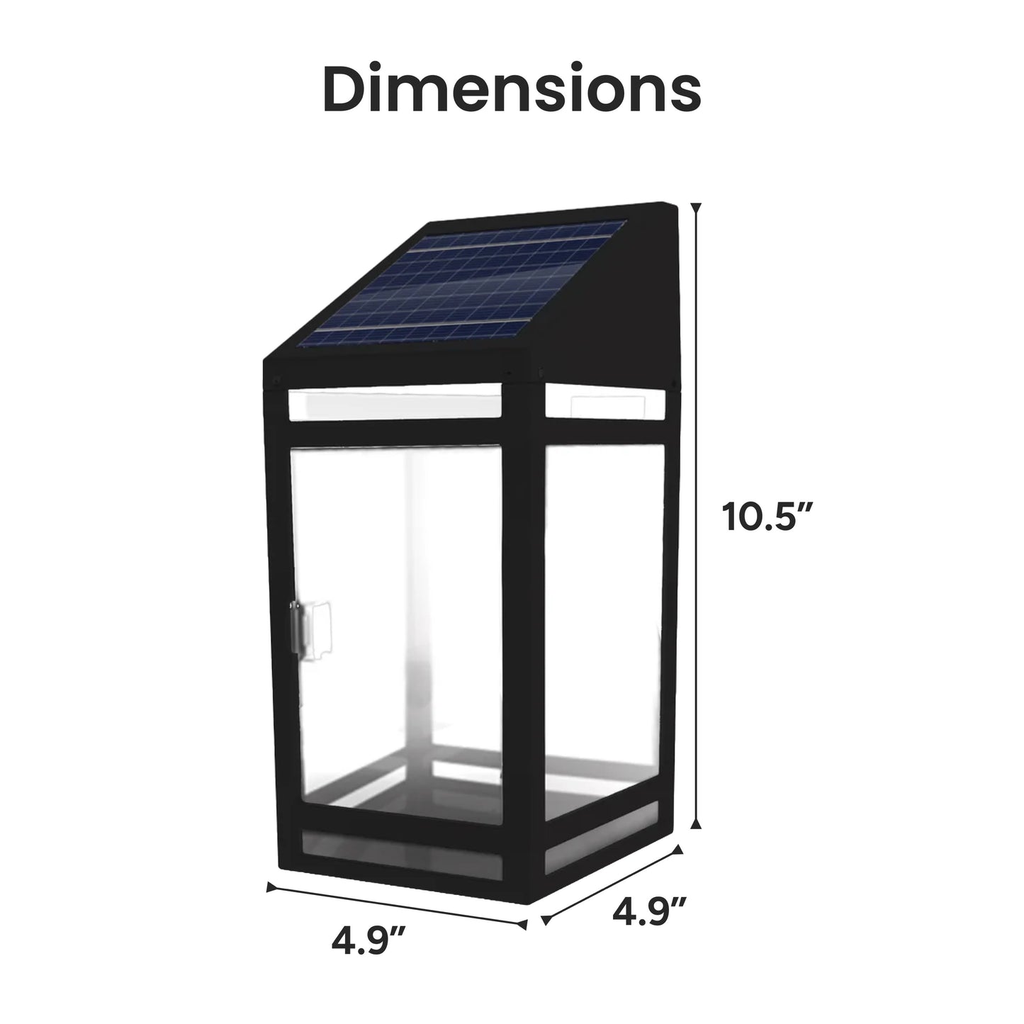 Solar Wall Lantern Model (Clear Panel)