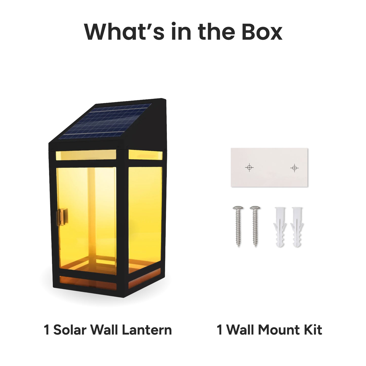 Solar Wall Lantern Model (Clear Panel)
