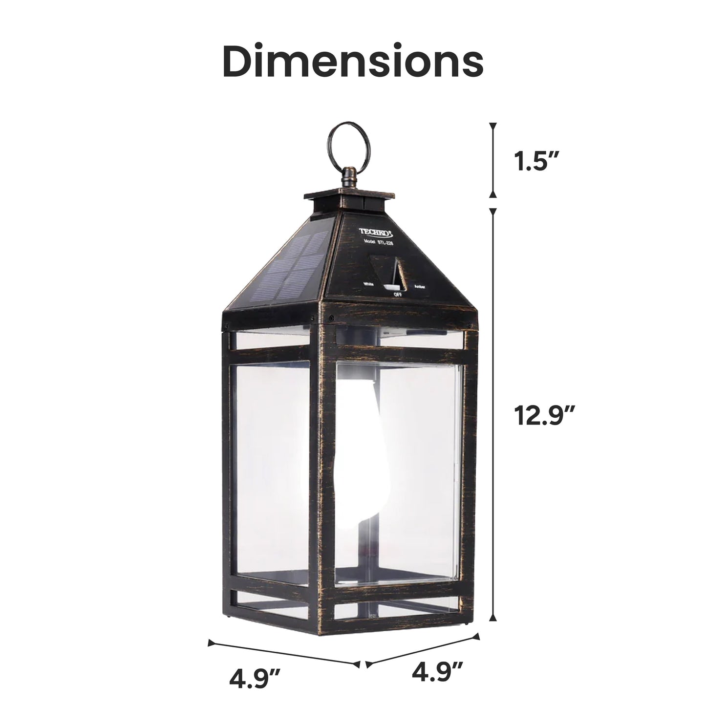 Solar Portable with Hanging Hook (Dual Lighting Modes)