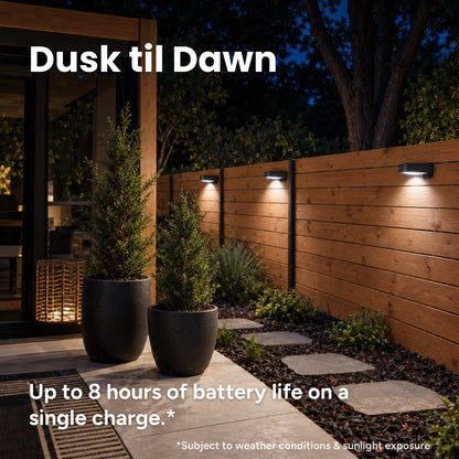 Techko Solar Motion Triangular Lamphead Downlight Wall Light